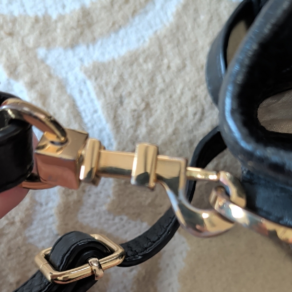 Tory Burch Mini Amanda Crossbody Black/Gold GUC - Picture 9 of 12